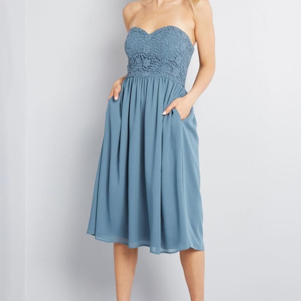 Strapless cocktail dress